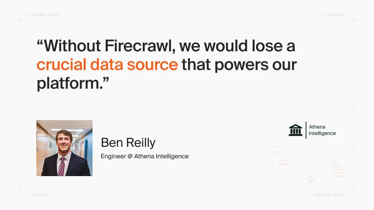 How Athena Intelligence Powers Enterprise AI Analysts with Web Data from Firecrawl image