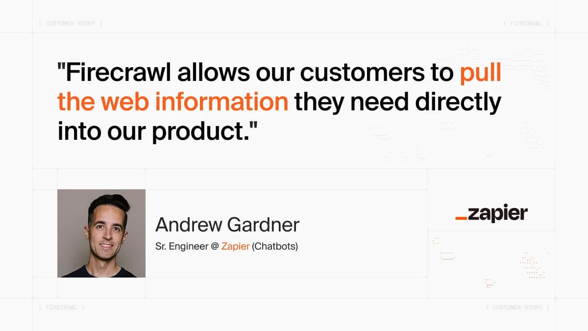 How Zapier Powers AI Chatbots with Web Knowledge Using Firecrawl image