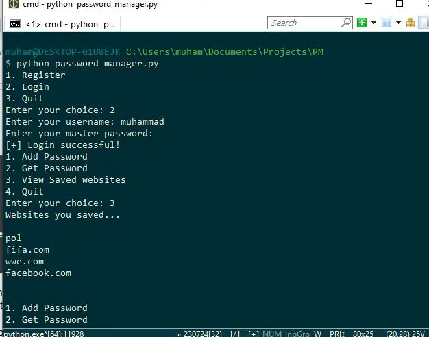 Password Manager demo