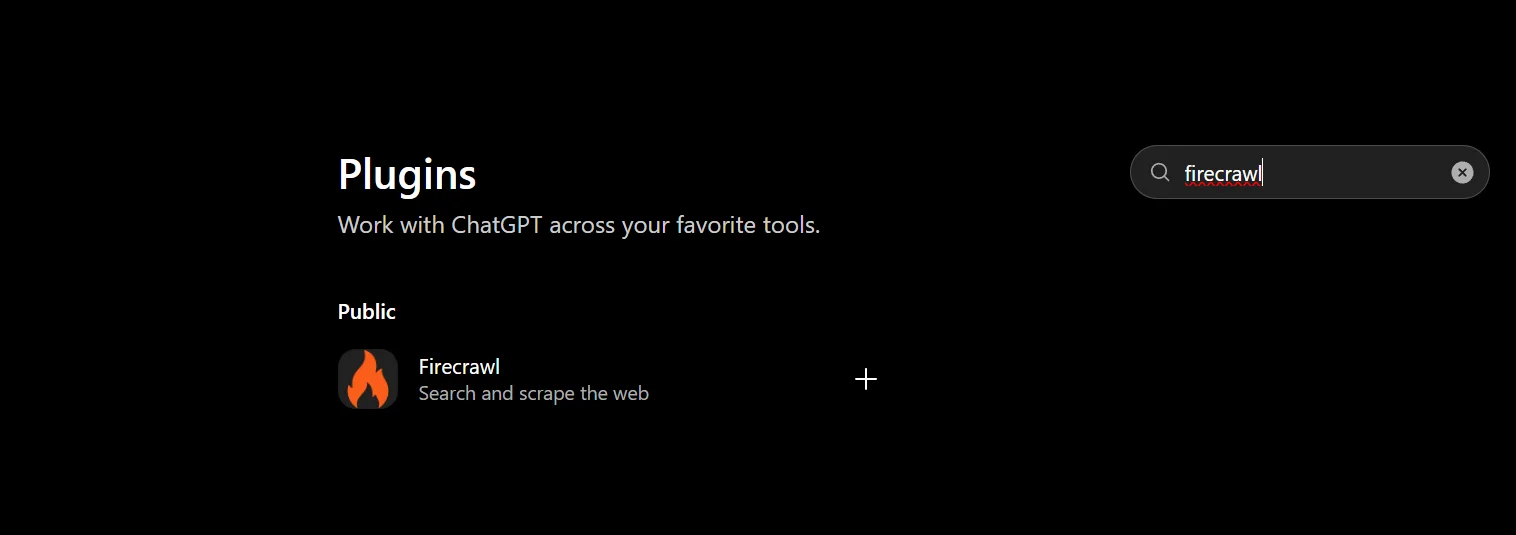 Firecrawl ChatGPT Plugin