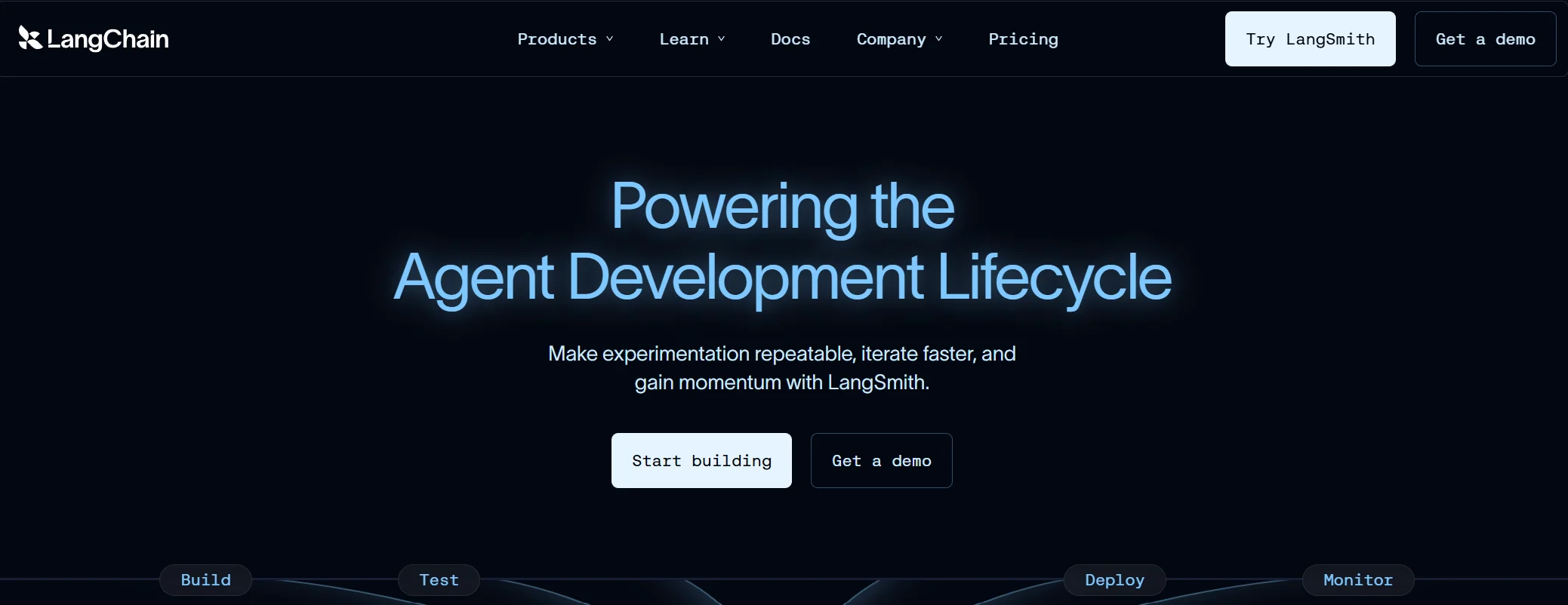 LangChain home page