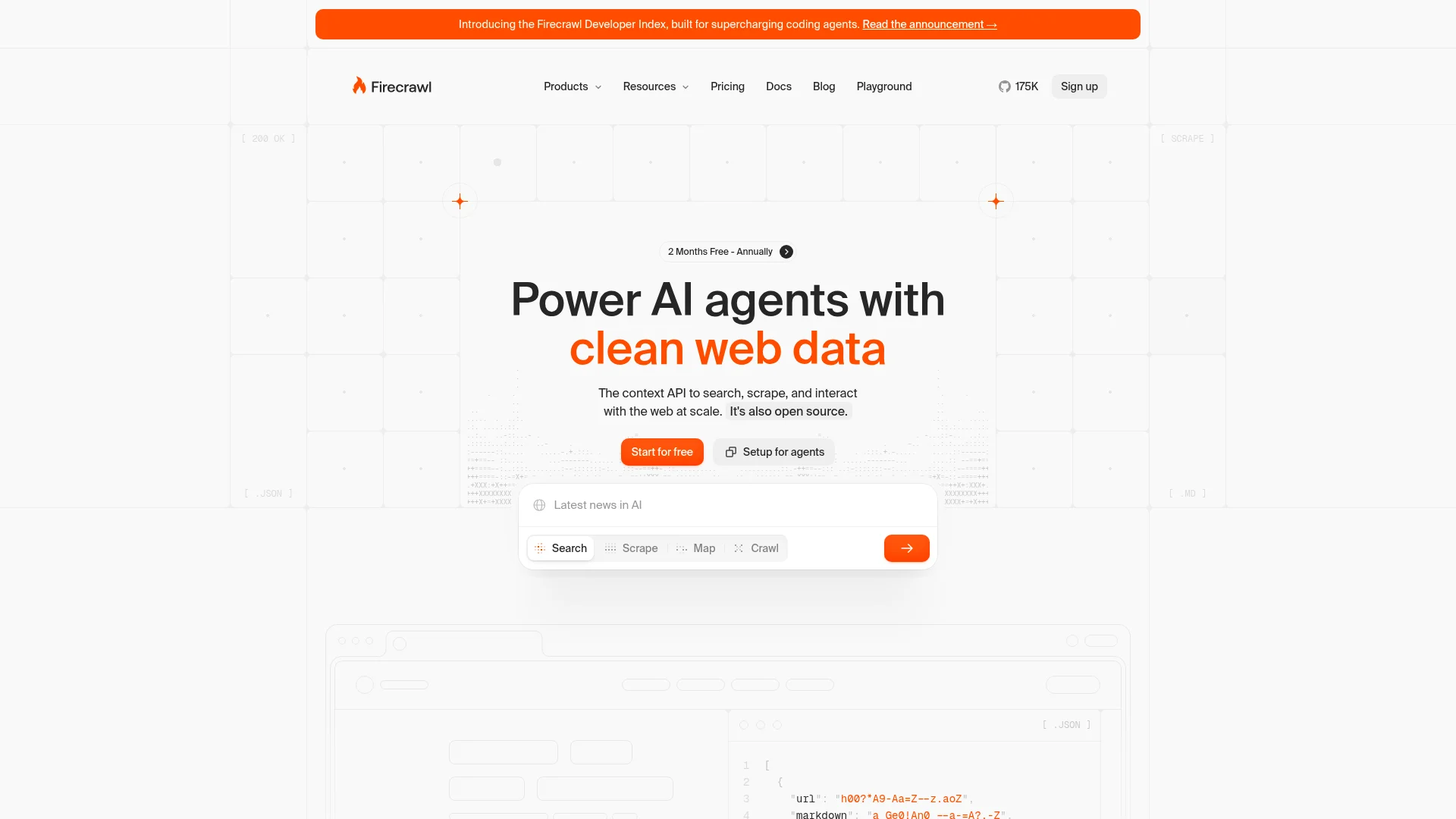 Firecrawl homepage