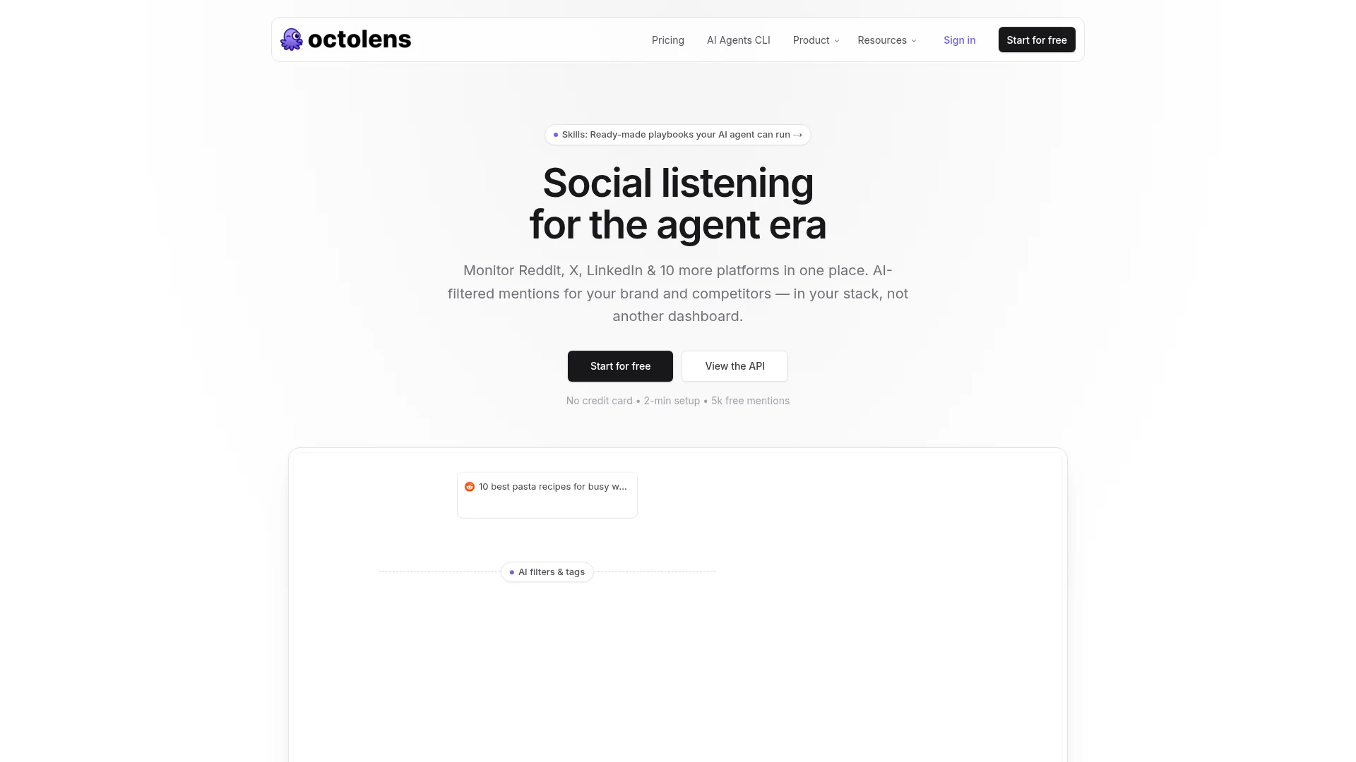 Octolens homepage