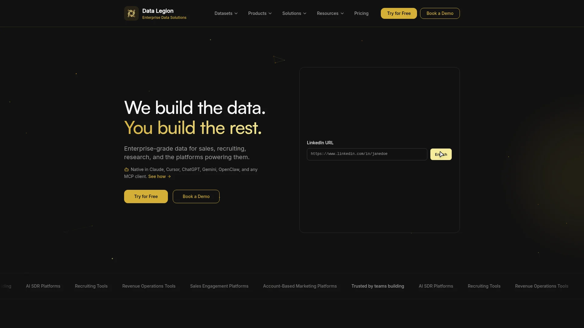 Data Legion homepage
