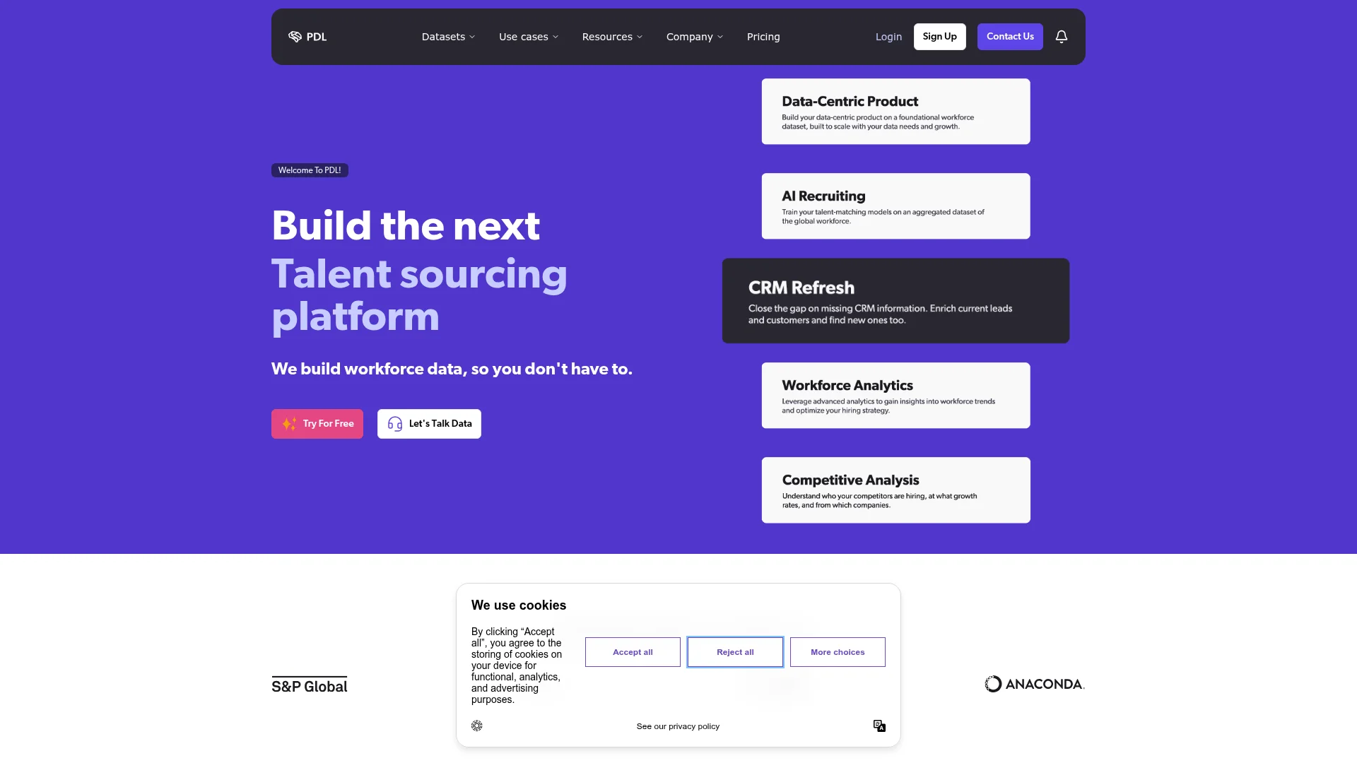 People Data Labs homepage