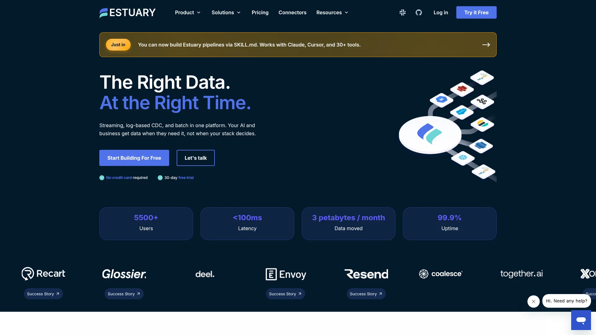 Estuary Flow homepage
