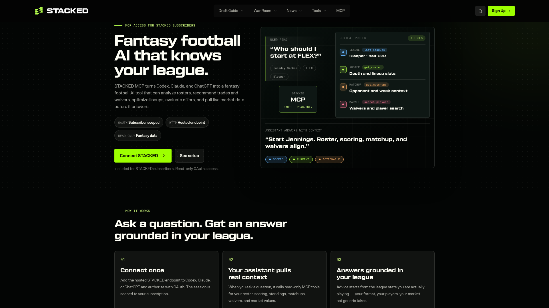 STACKED MCP homepage