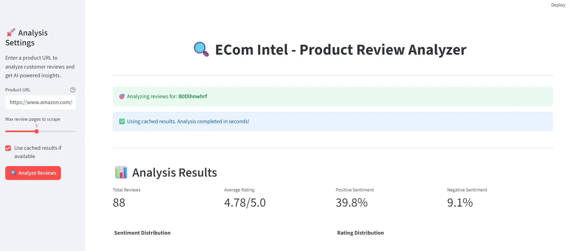 cached data stored in SQLite