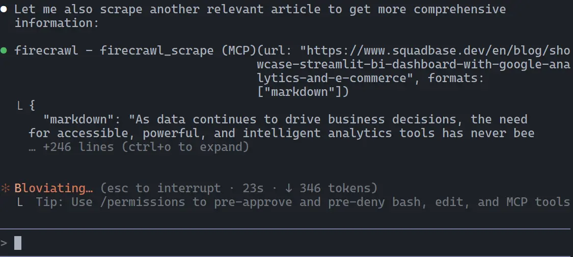 testing Firecrawl MCP