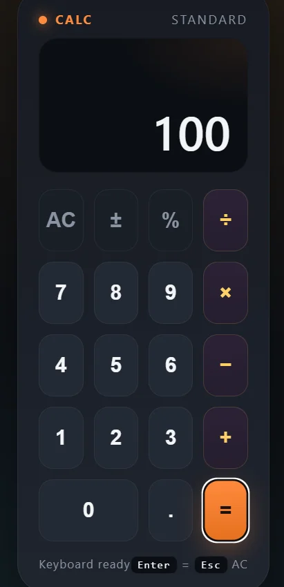 GLM-5.2 Calculator build