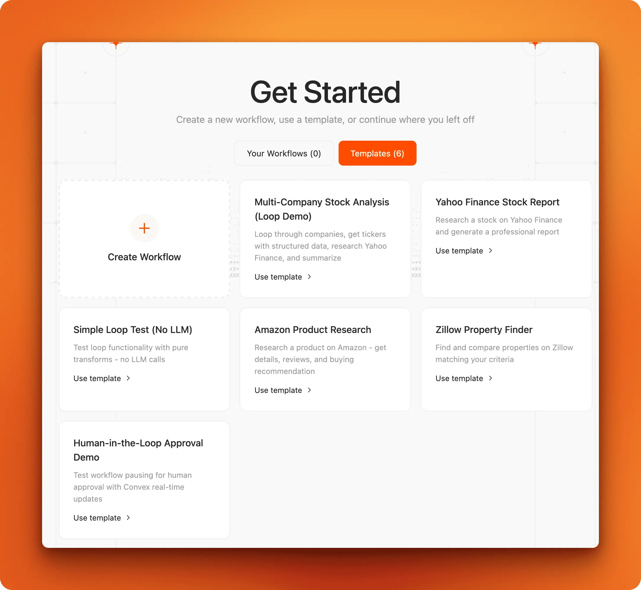 Workflow templates gallery