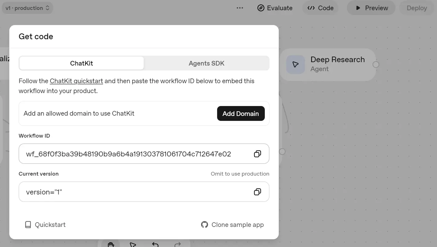 ChatKit tab