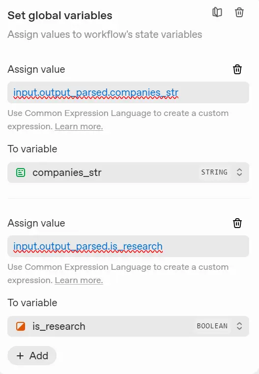 Set state settings