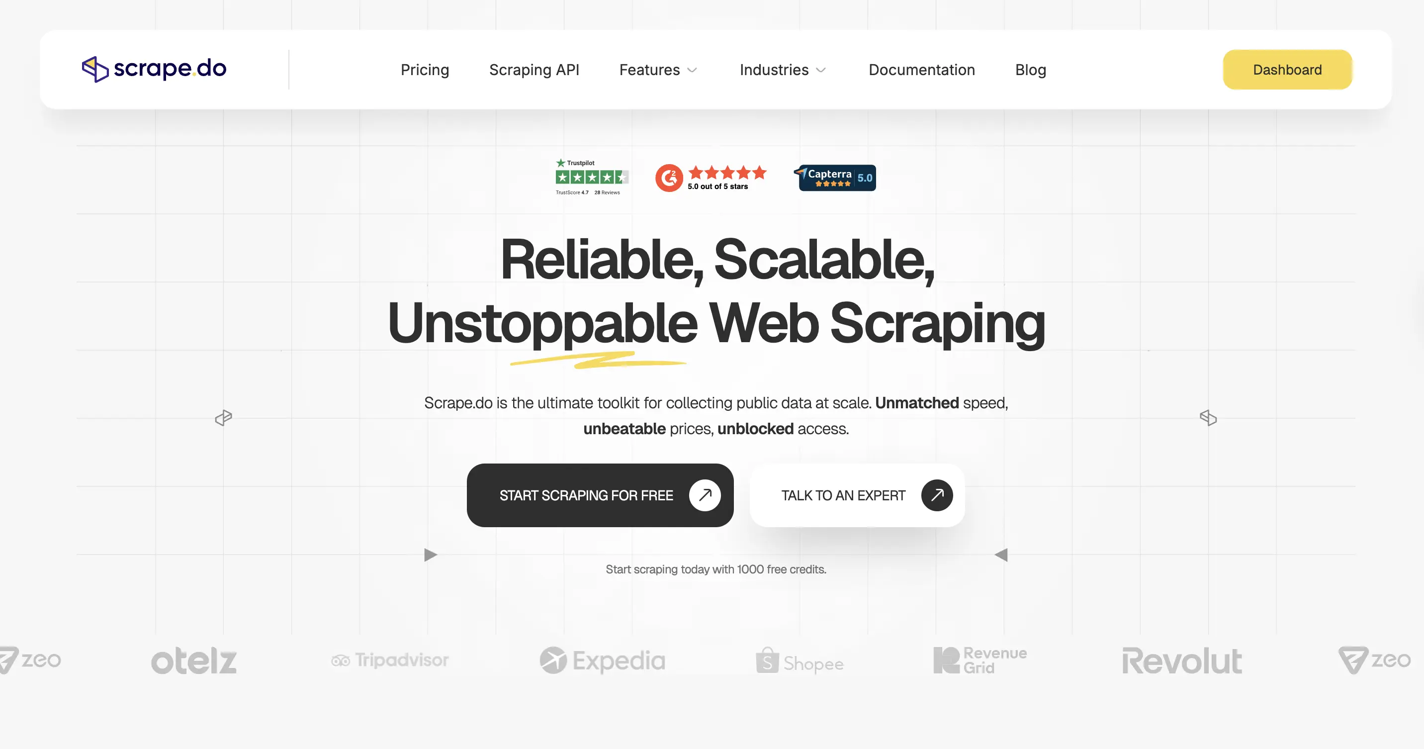 scrape.do homepage screenshot