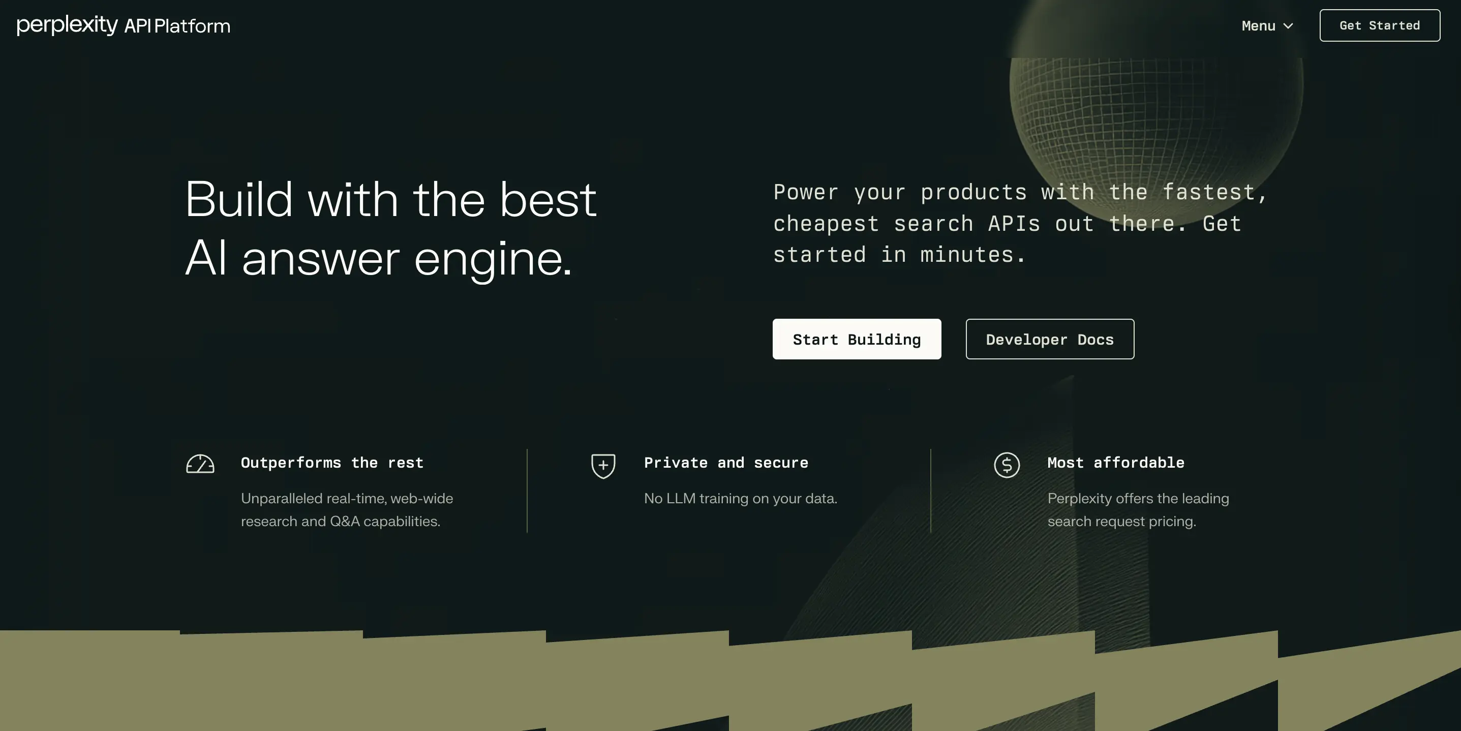 perplexity homepage screenshot