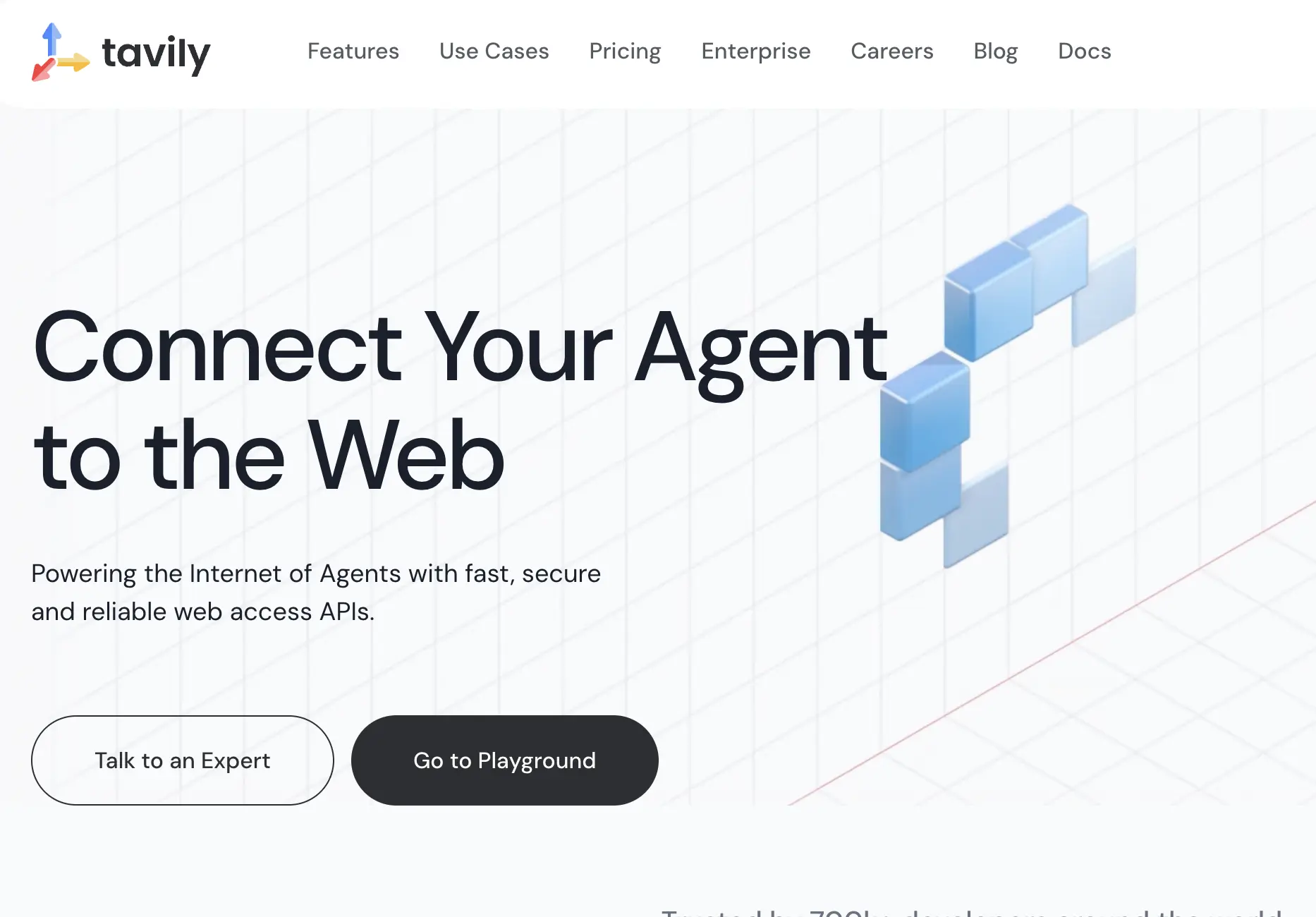 Tavily homepage