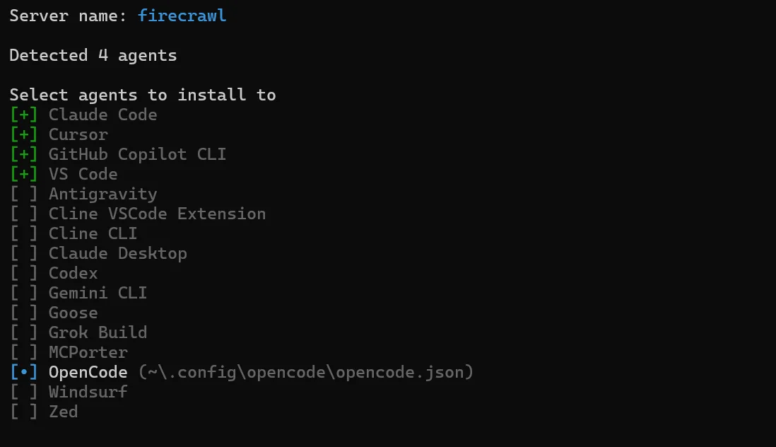 Installing Firecrawl MCP to Opencode