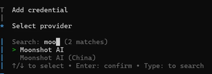 Logging in to OpenCode
