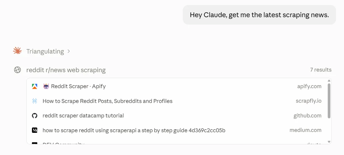 Claude checks Reddit first after context has changed