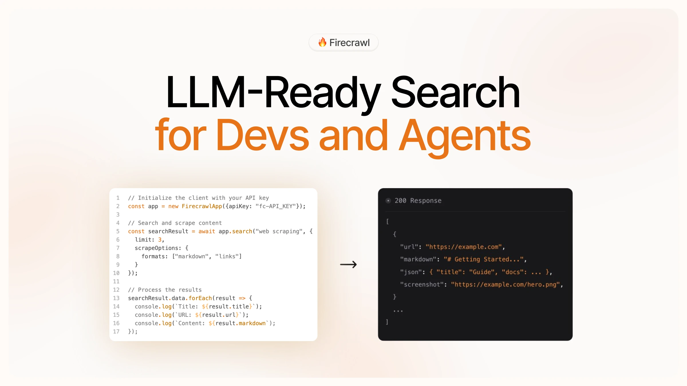 Introducing /search: Discover and scrape the web with one API call