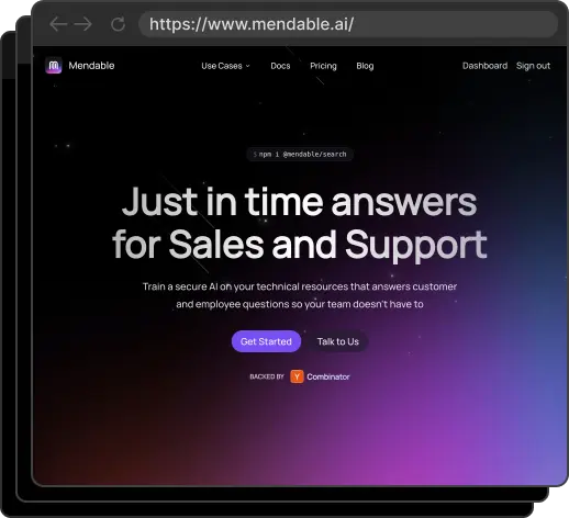 Mendable Website Image